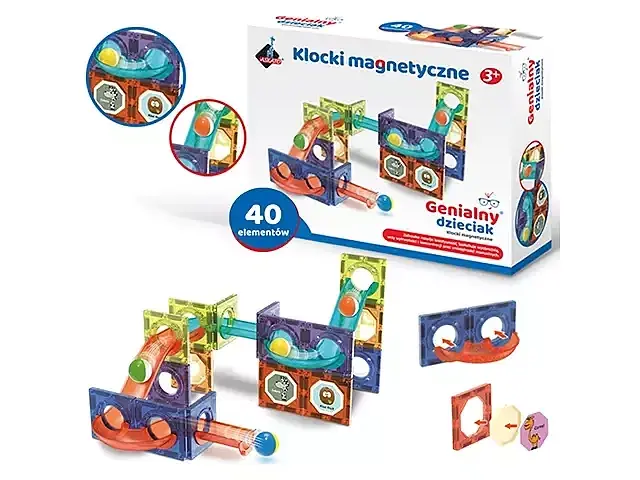 Genialny dzieciak klocki magnetyczne 40 elementów
