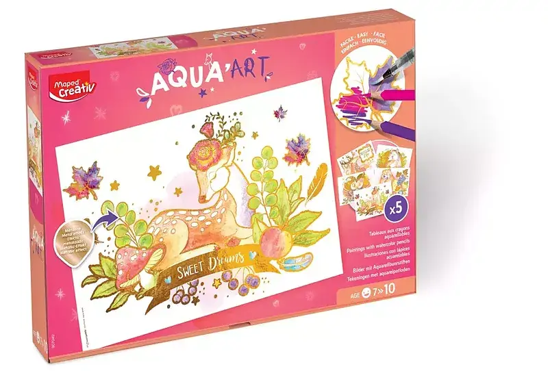 Aqua art obrazy akwarelowe motyw leśny creativ