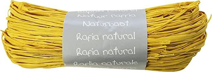Rafia naturalna kolor Żółty cytrynowy 50g