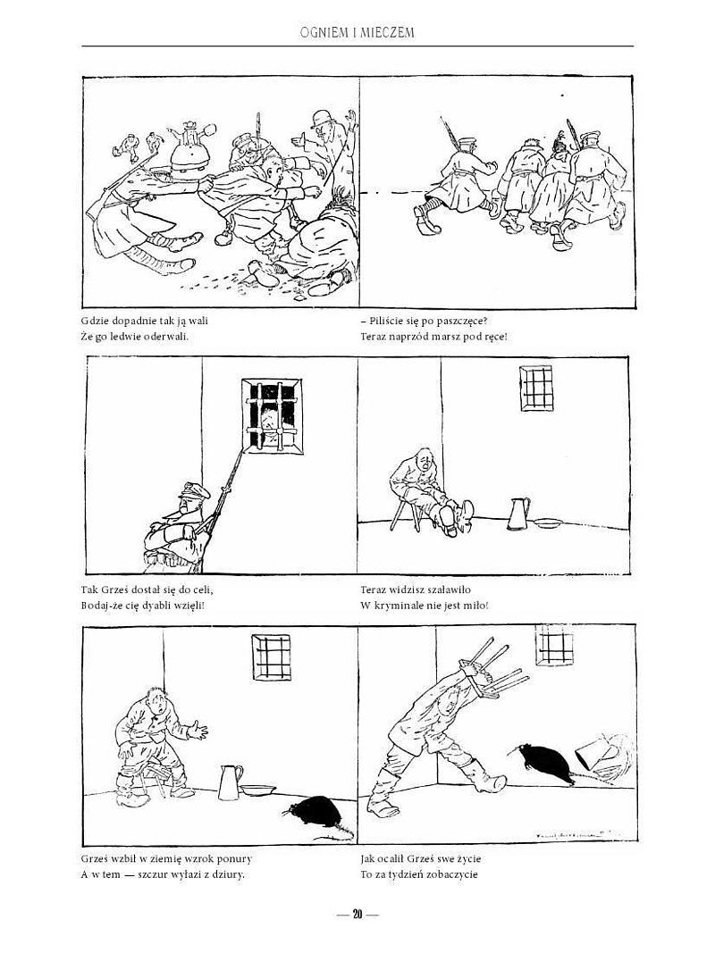 Dawny komiks polski #2 - Ogniem i mieczem, czyli przygody szalonego Grzesia. Kubuś i Bubuś. Przygody Walka w czasie wojny.