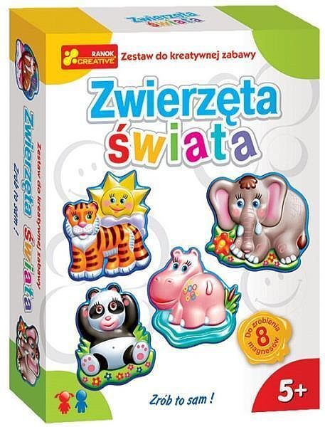 Gipsowe magnesy zwierzęta świata