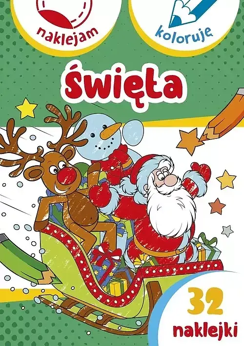 Święta. Naklejam i koloruję