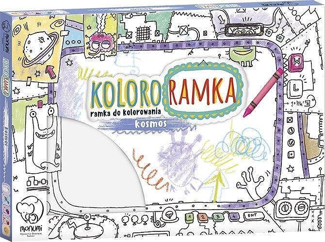 Kolorowanka ramka do zawieszenia kosmos średnia