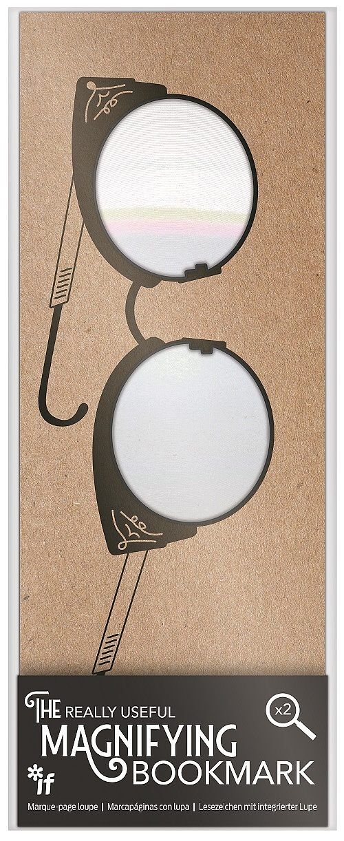 Magnifying bookmark - powiększająca zakładka do książki lupa - horn rims