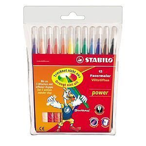 Flamastry Stabilo Power 12 kolorów (280/12-02)