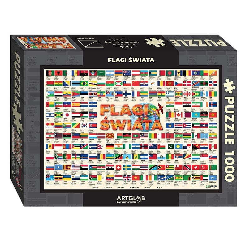 Puzzle 1000 flagi świata