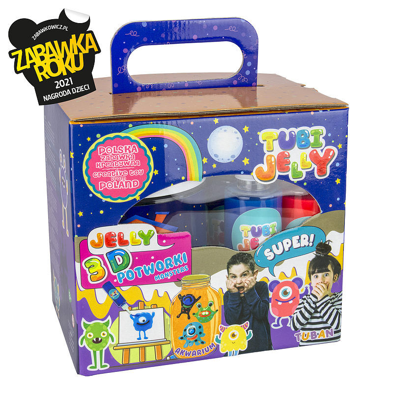 Zestaw z akwarium tubi jelly potworki 6 kolorów