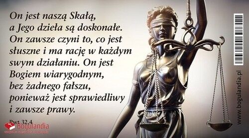 Magnes 15 na lodówkę On jest naszą Skałą, a Jego dzieła