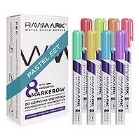 Markery kredowe pastelowe rawmark 8 kolorów