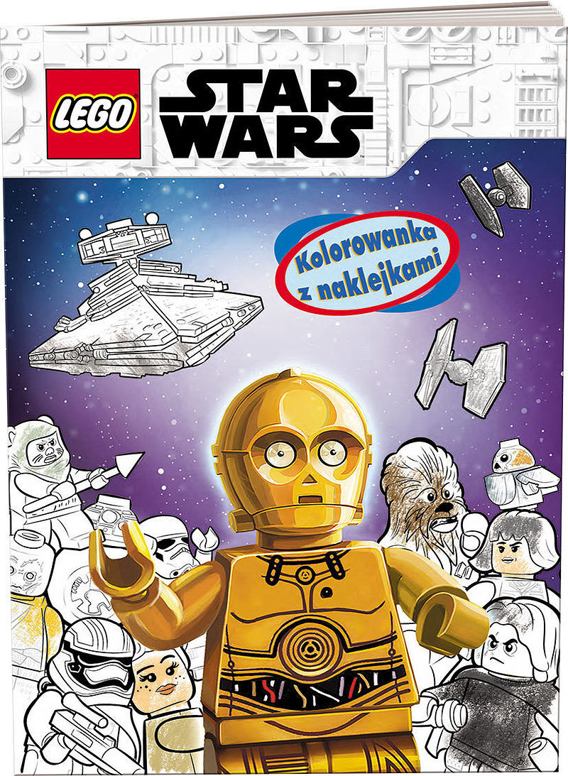 Lego star wars kolorowanka z naklejkami na-6301