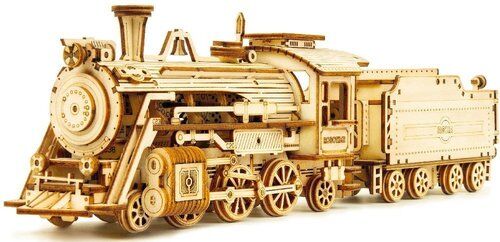 Robotime Drewniane Puzzle 3D Lokomotywa