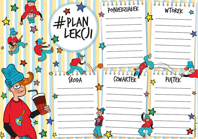 Plan lekcji a5 chłopak