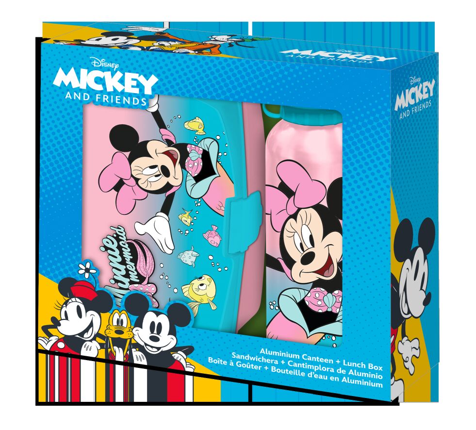 Bidon aluminiowy + śniadaniówka Minnie MN30011