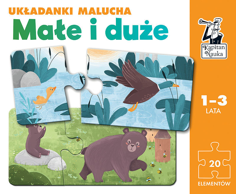 Małe i duże. Układanki malucha. Kapitan Nauka