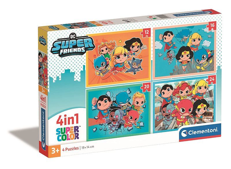 Puzzle 4w1 super color dc super friends 21520