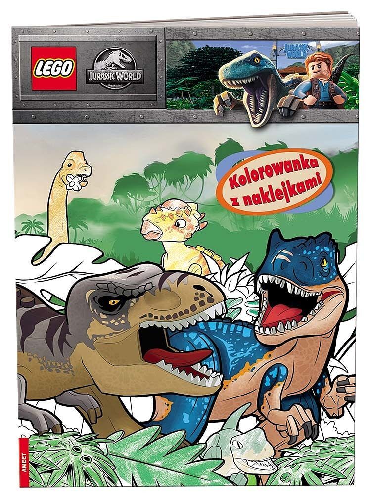Lego jurassic world kolorowanka z naklejkami na-6202