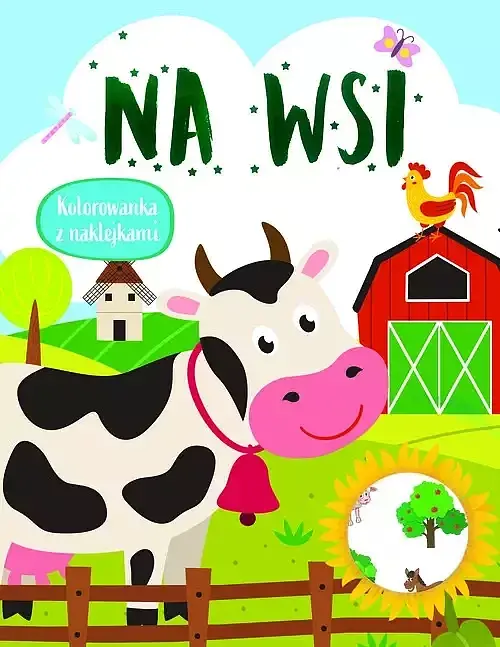 Na wsi. Kolorowanka z naklejkami