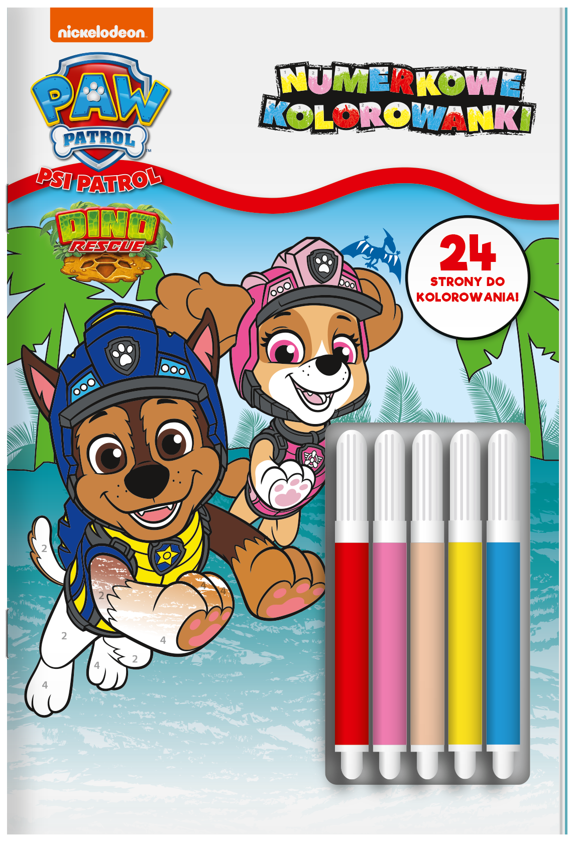Psi Patrol Numerkowe kolorowanki cz. 3 Dino Rescue