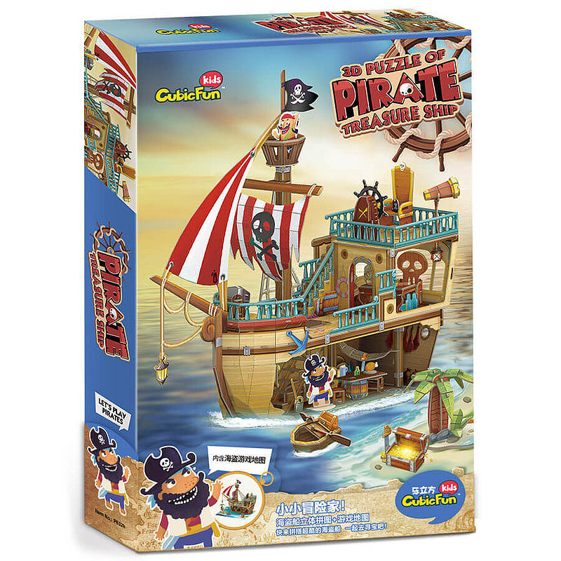 Puzzle 3D Piracki  statek skarbów
