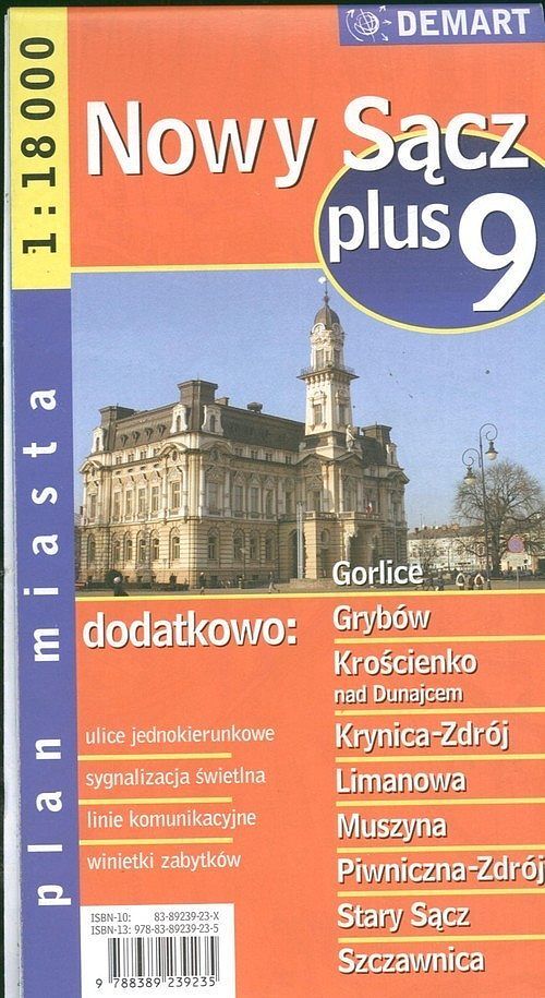 Nowy Sącz plan miasta w skali 1:18 000