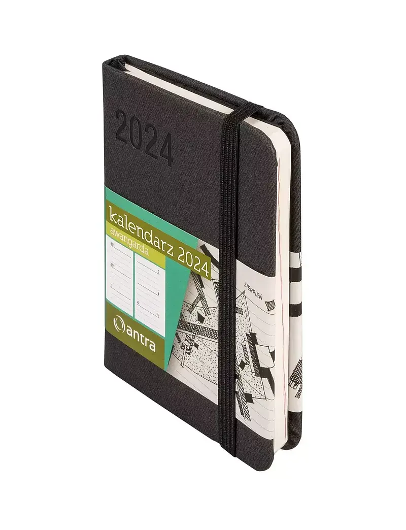 Kalendarz 2024 awangarda a7 czarny tdw