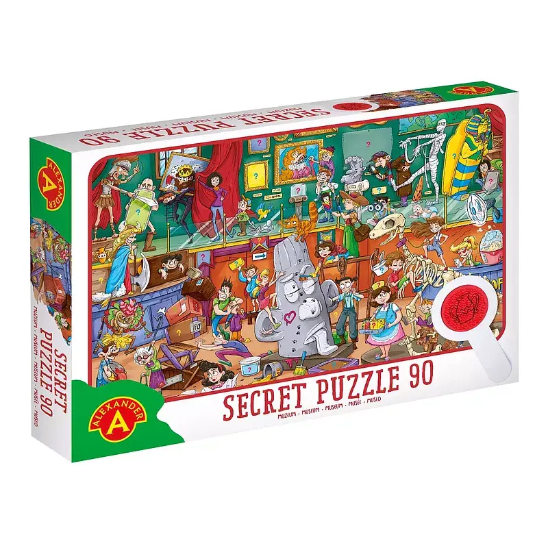 Puzzle obserwacyjne z lupą muzeum 90 elementów