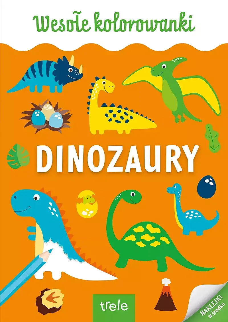 Dinozaury. Kolorowanka a4. Wesołe kolorowanki