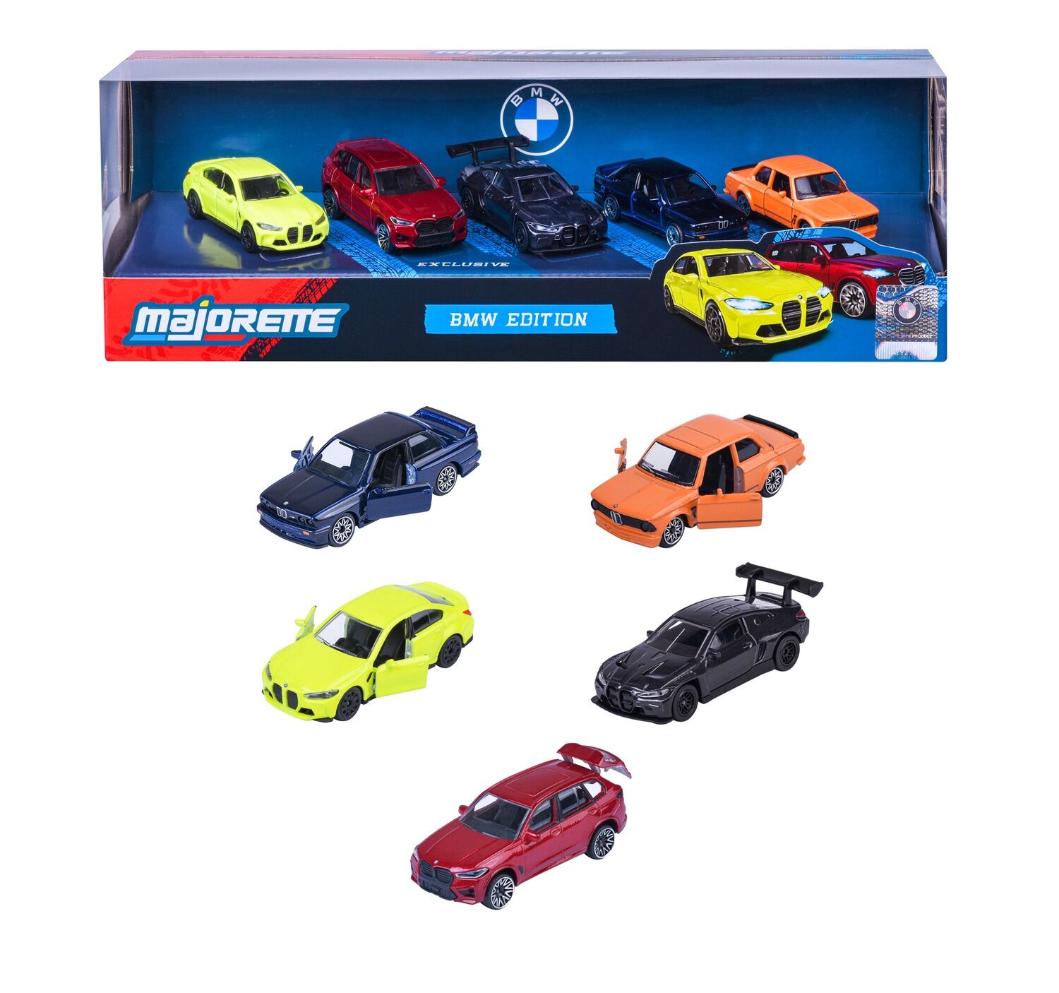 Zestaw metalowych pojazdów BMW Majorette 5szt.