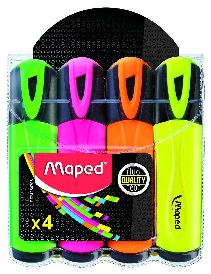 Zakreślacz maped fluo peps 4 kolory