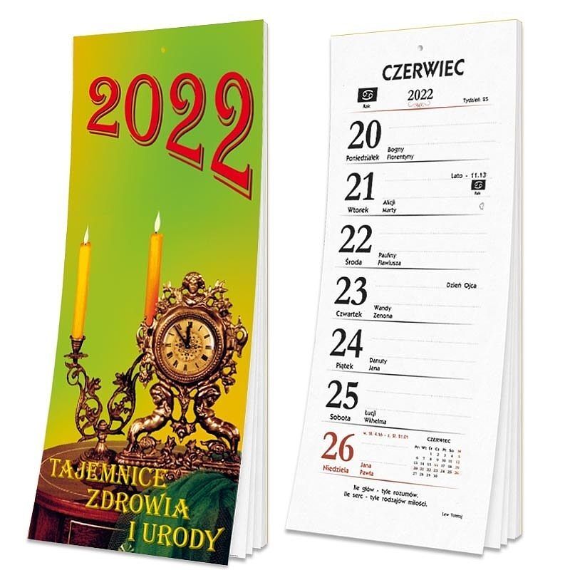 Kalendarz 2022 tygodniowy z magnesem sd1-1 mix wzorów