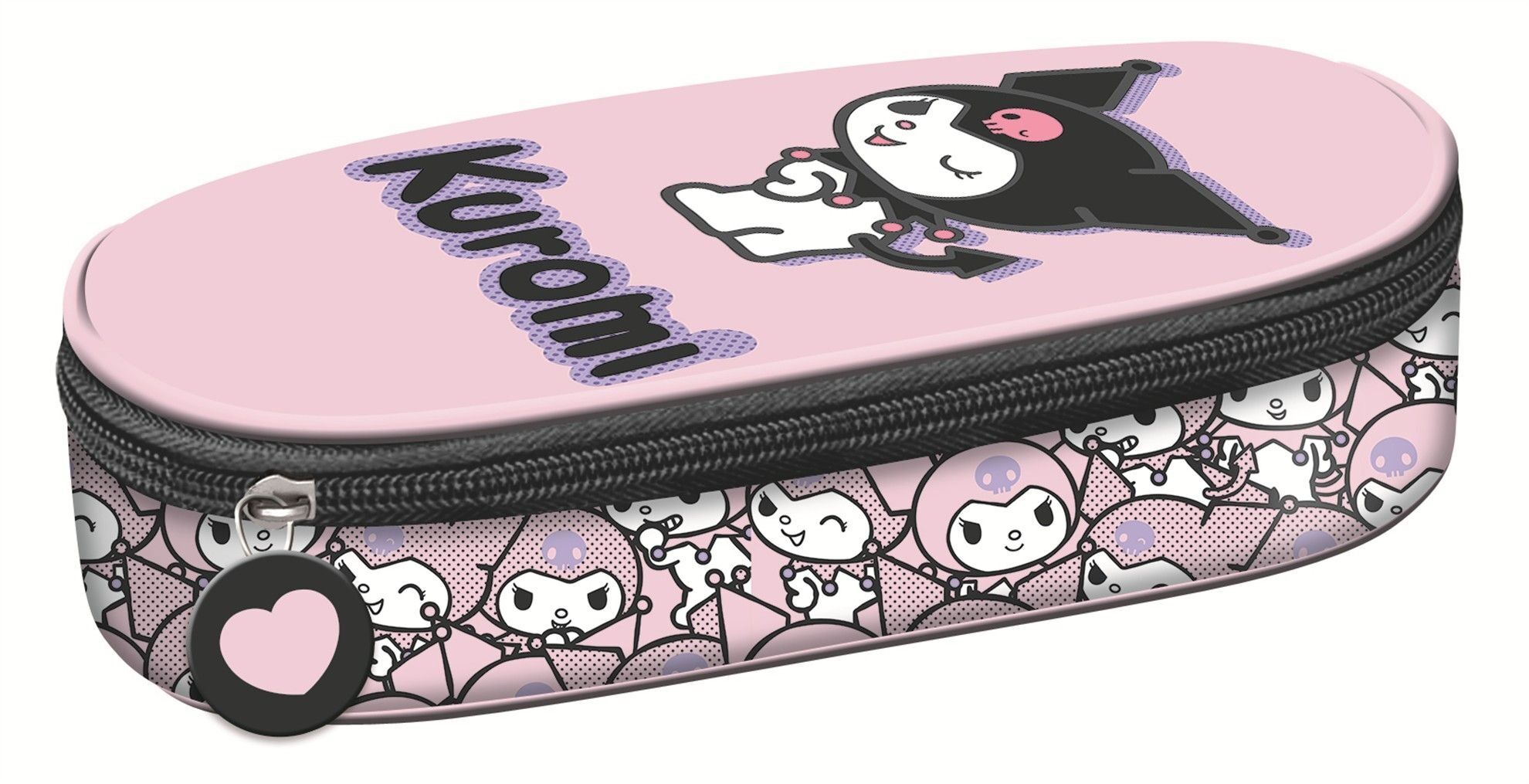 Piórnik saszetka usztywniona z wewnętrzną klapką KUROMI PINK