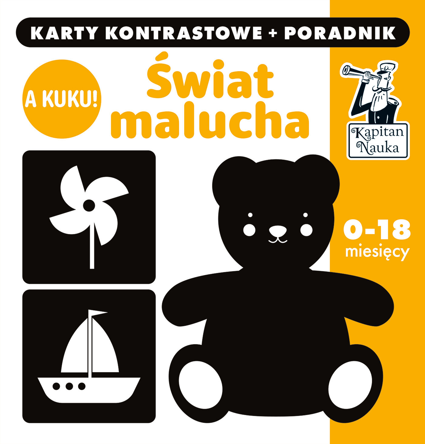 A kuku! Świat Malucha. Karty kontrastowe + poradnik. Kapitan Nauka