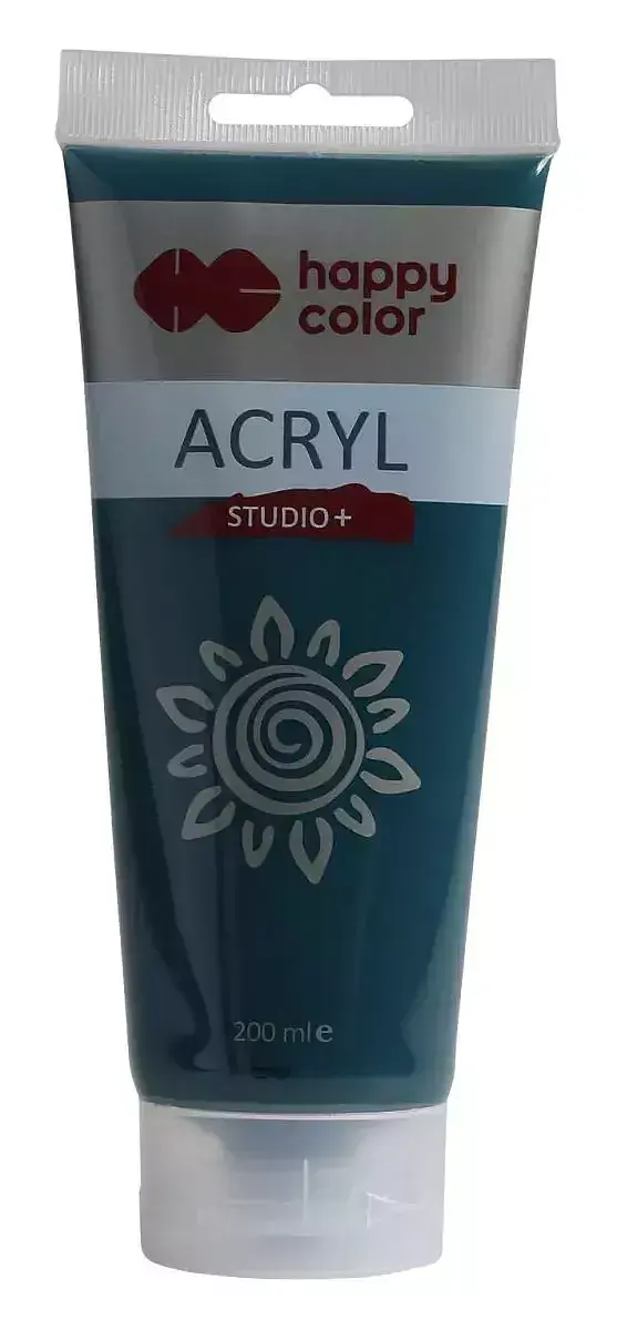 Farba akrylowa studio 200 ml zieleń szmaragdowa happy color