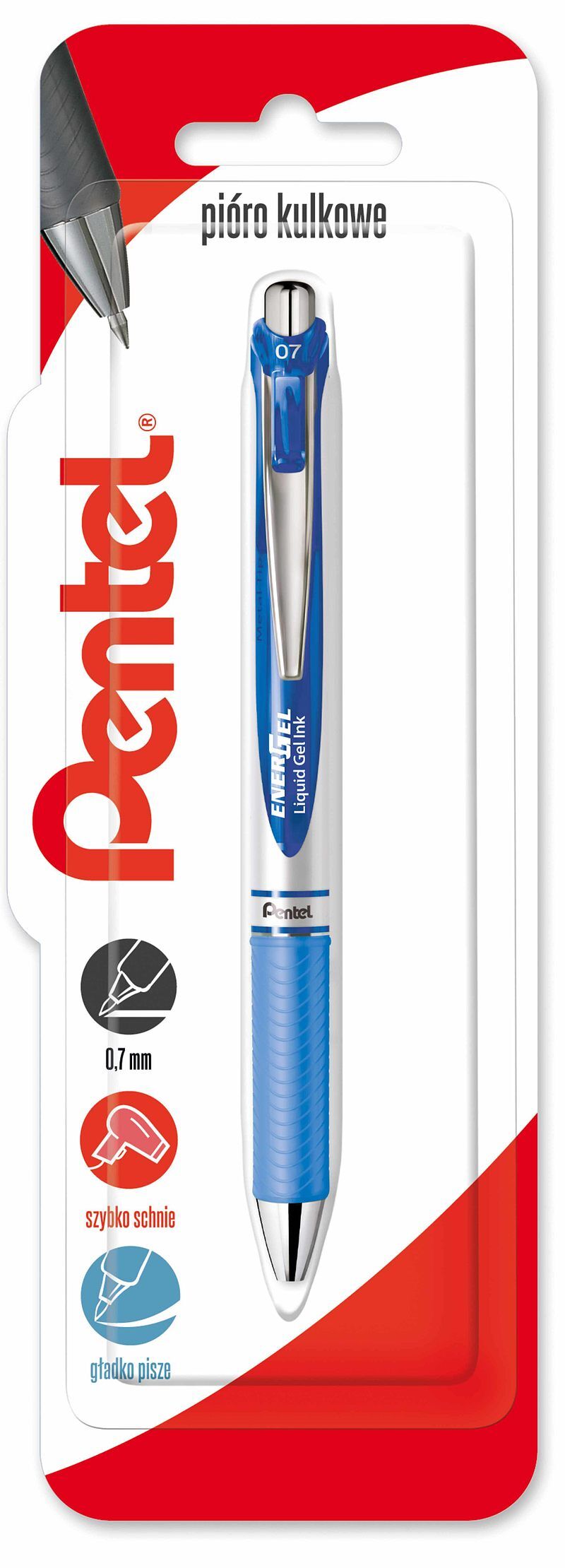 Pióro kulkowe 0,7 mm energel bl77 niebieski 1 szt