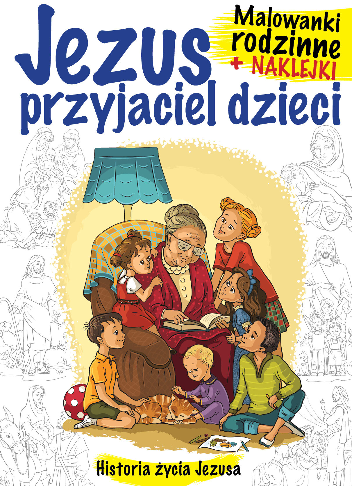 Malowanki rodzinne z naklejkami Jezus przyjaciel dzieci