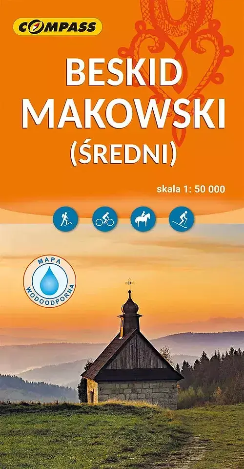 Beskid Makowski (średni). Mapa turystyczna w skali 1:50 000 (wersja wodoodporna)