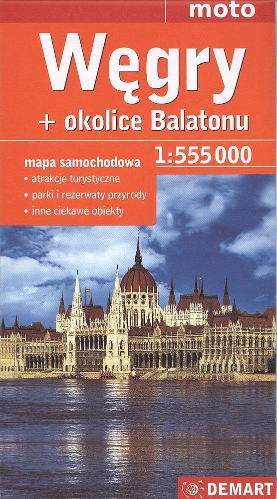 Węgry 1:555 000 mapa samochodowa