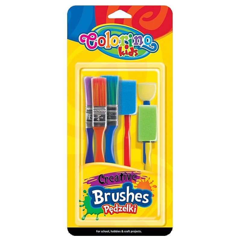 Pędzelki kreatywne colorino kids blister 6 sztuk