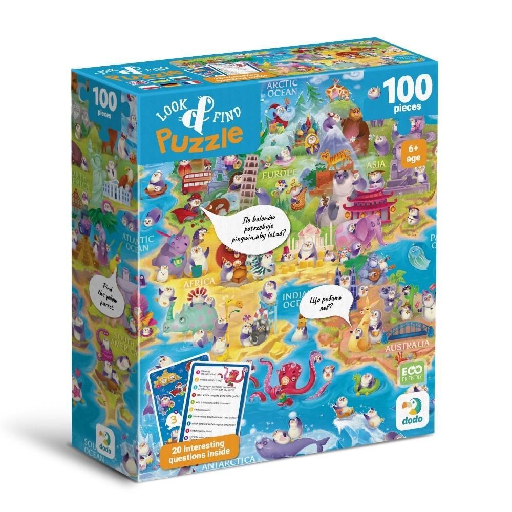 Puzzle - Look & Find - Świat pingwinów, 100 el.