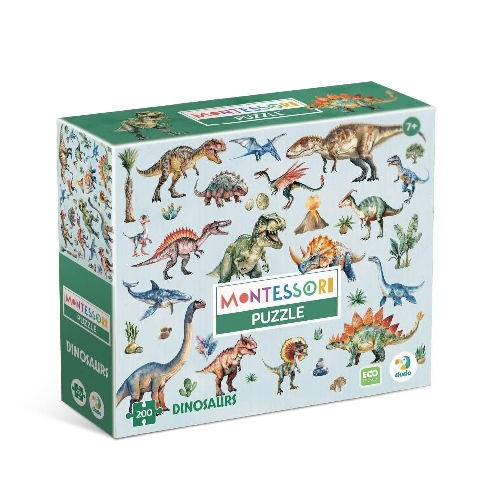 Puzzle Montessori - Dinozaury, 200 el.