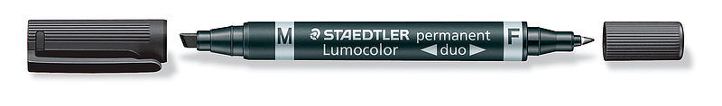 Pisak dwustronny lumocolor duo wodoodporny 1 szt. Czarny staedtler