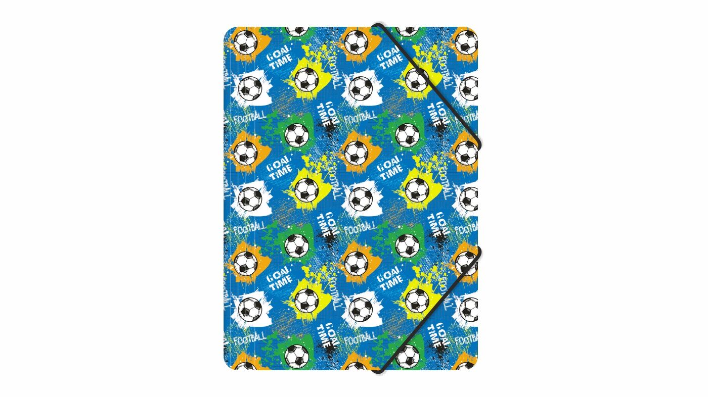 Teczka z gumką A4 PP z nadrukiem football