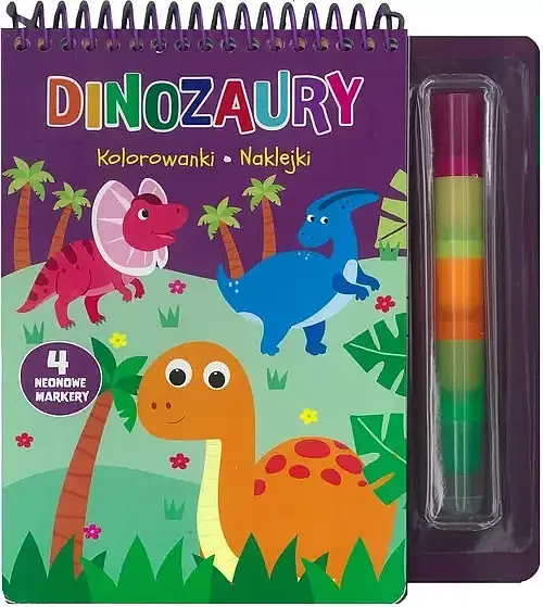 Dinozaury Kolorowanki naklejki