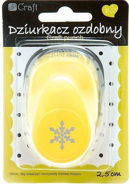 Dziurkacz ozdobny śnieżynka 2,5cm mix
