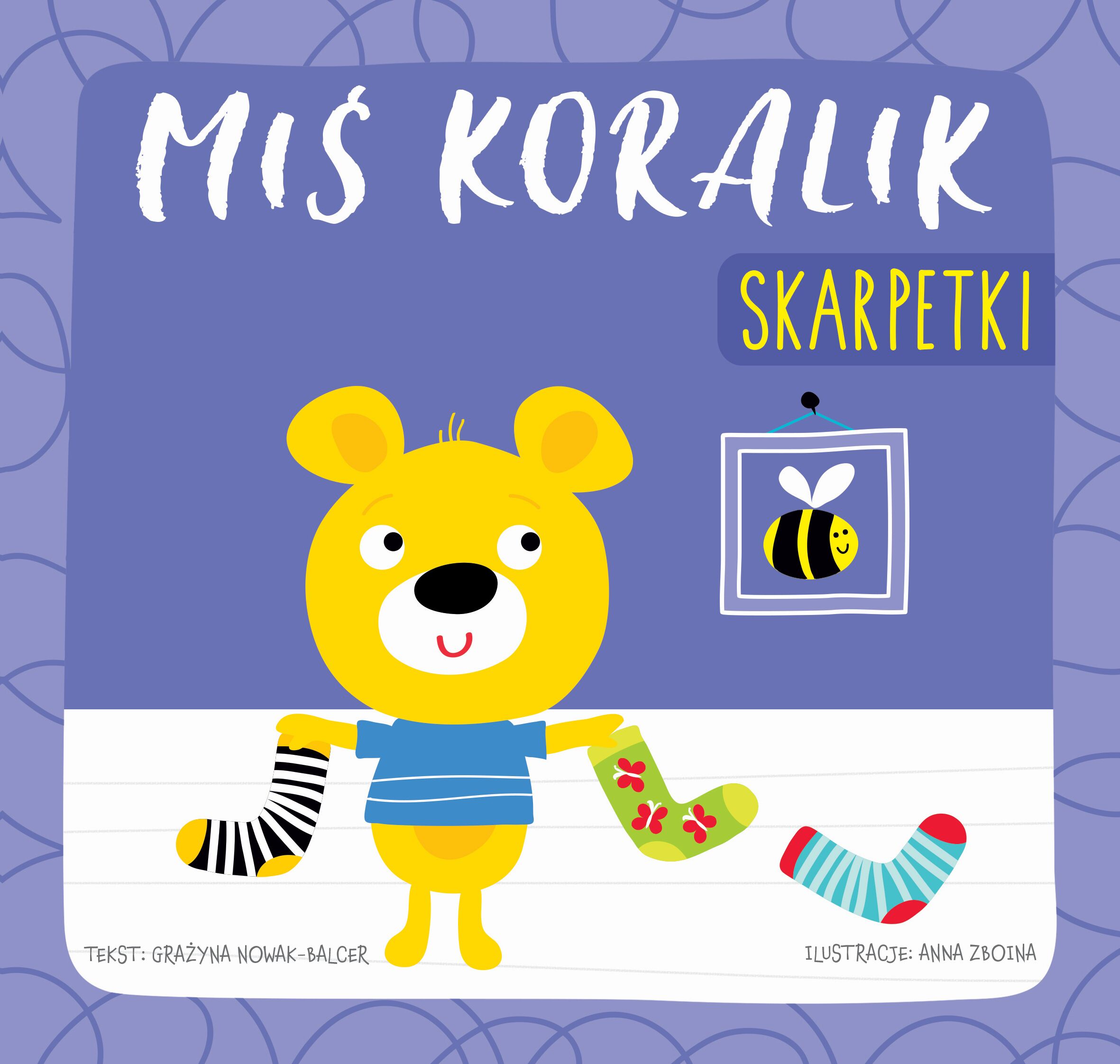 Lewe skarpetki miś koralik