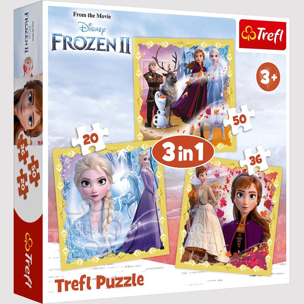 Puzzle 3w1 ( 20,36,50) Moc Anny i Elsy Frozen 2 34847