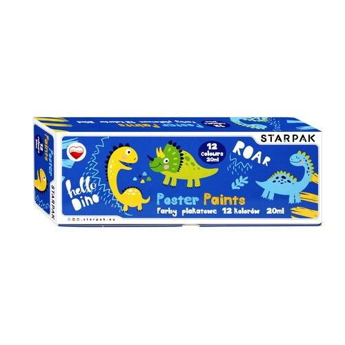Farby plakatowe 12 kolorów 20ml