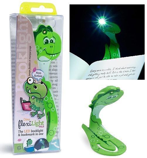 Lampka do książki dinozaur zielony flexilight pals