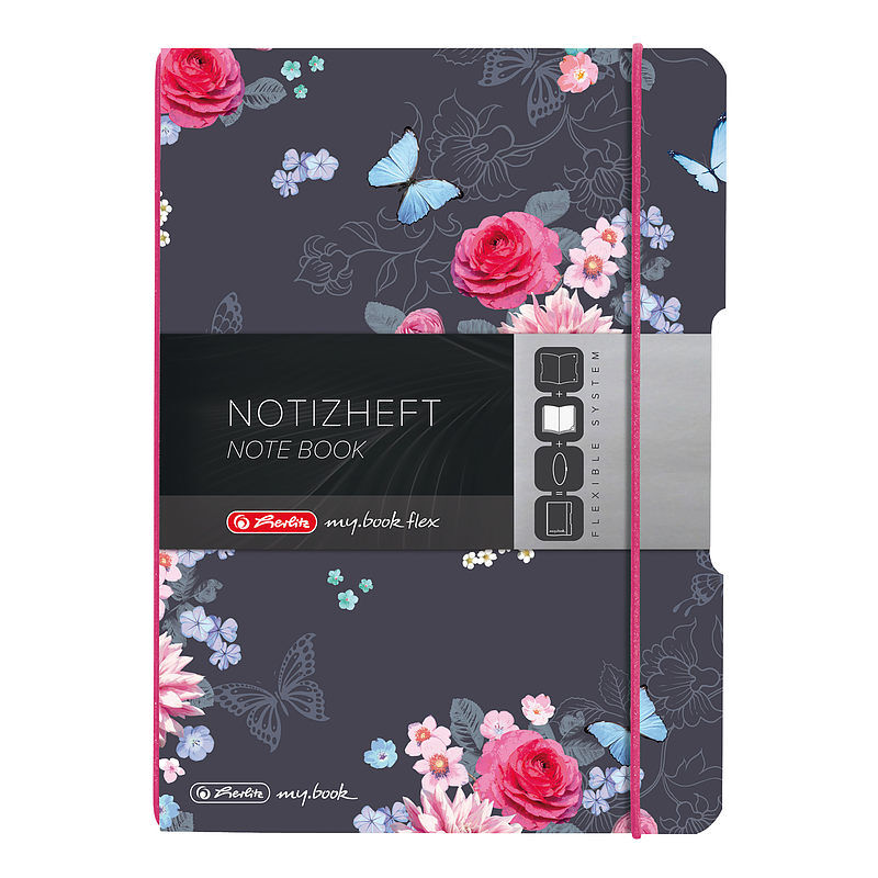 Notes pp a5 40k kratka herlitz my book flex ladylike flowers