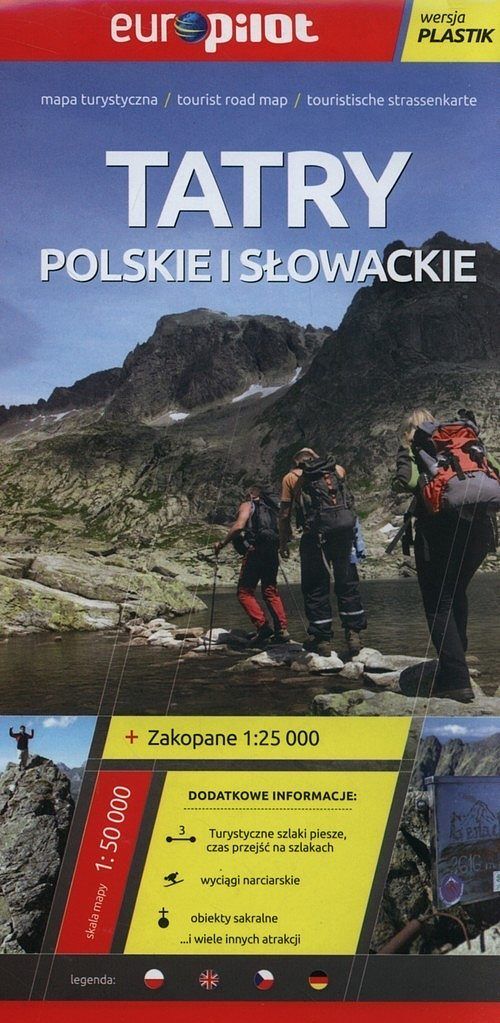 Tatry polskie i słowackie. Mapa turystyczna w skali 1:50 000 (wersja plastik)